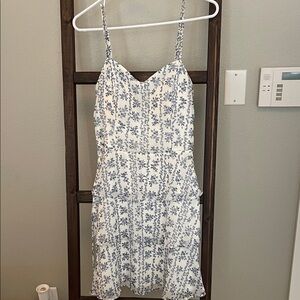 BCX Blue and White Floral Mini Dress